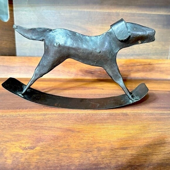 Vintage Rustic Metal Rocking Dog - Picture 6 of 8